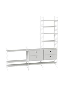 String - String System -hyllykokonaisuus valkoinen 194 x 200 cm - WHITE | Stockmann
