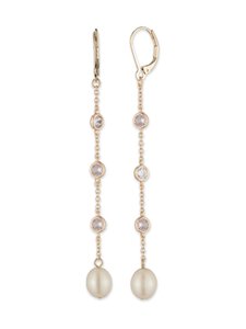 Lauren Ralph Lauren - Pearl Beaded Linear -korvakorut - GOLD / PINK | Stockmann