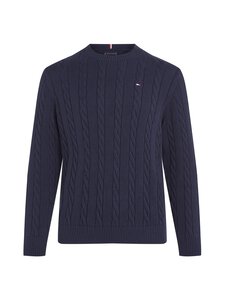 Tommy Hilfiger - Crew Neck Cotton Cable Sweater -neule - C1G DARK NIGHT NAVY | Stockmann