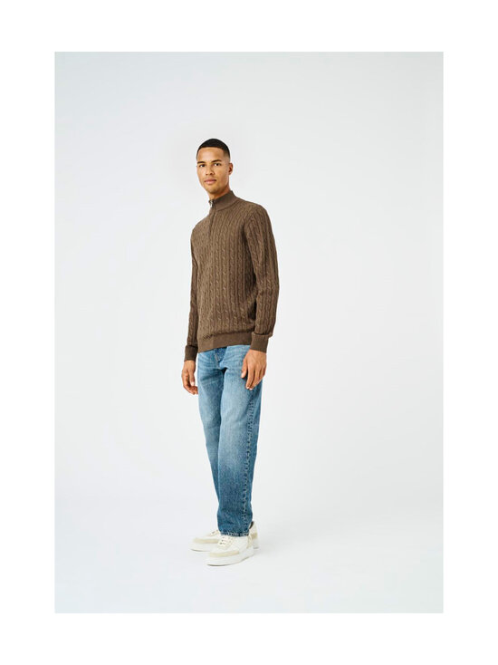 Only & Sons - OnsLoui Cabel Half Zip -neule - COFFEE BEAN DETAIL:MELANGE | Stockmann - photo 5