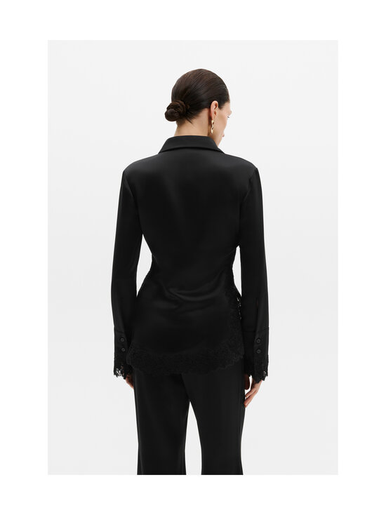 Malina - Marine Lace Hem -satiinihousut - 10007 BLACK | Stockmann - photo 2