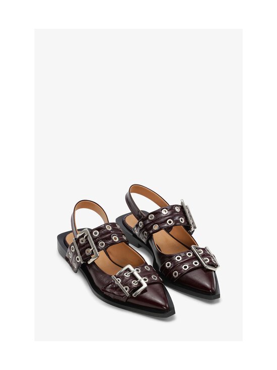 Ganni - Feminine Buckle -ballerinat - 436 BURGUNDY - photo 2 Ganni - Feminine Buckle -ballerinat - 436 BURGUNDY | Stockmann - photo 2