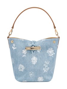 Longchamp - Le Roseau XS Denim Bucket Bag -olkalaukku - 028 SKY BLUE | Stockmann
