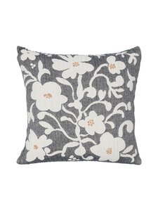Pentik - Ruusumalva Jacquard spilvendrāna 45 x 45 cm - DARK GREY | Stockmann