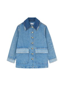 Ganni - Patchwork Denim Midi -farkkutakki - 567 MID BLUE VINTAGE | Stockmann