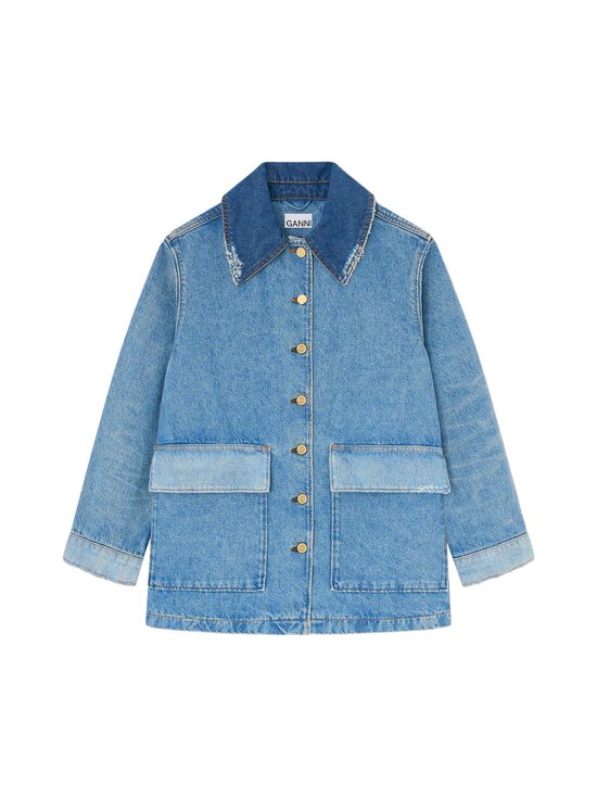 Ganni - Patchwork Denim Midi -farkkutakki - 567 MID BLUE VINTAGE | Stockmann - photo 1