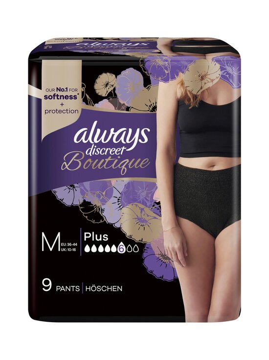 Discreet Boutique Pants Black M -inkonitinenssihousut 9 kpl