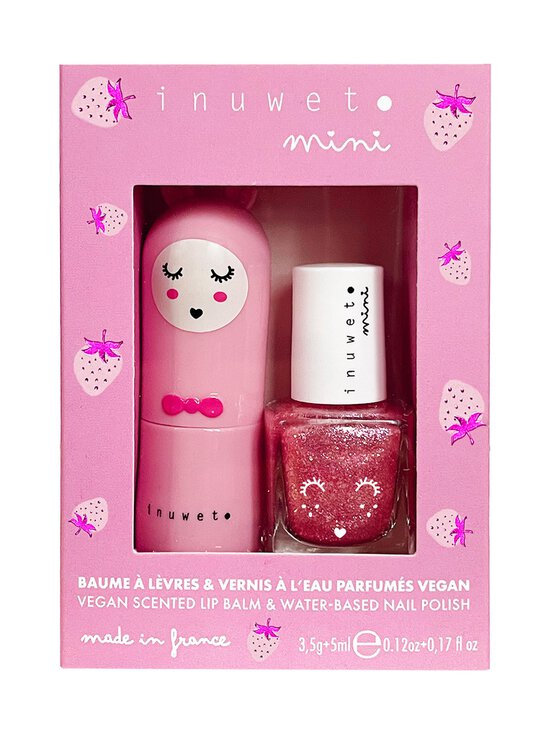 Inuwet - Duo Lip Balm Strawberry + Nail Polish -huulivoide ja kynsilakka - PINK | Stockmann - photo 2