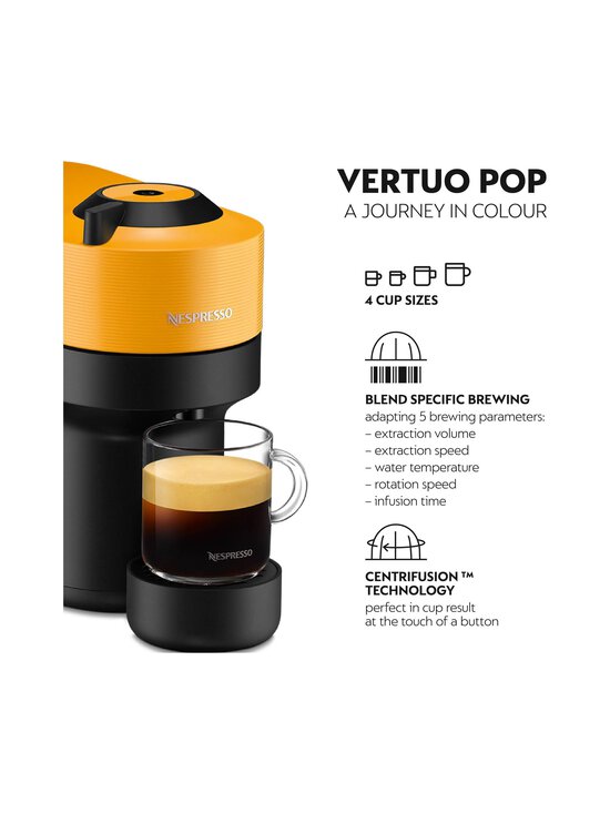 Nespresso - Vertuo Pop Capsule Coffee Maker -kahvikone - YELLOW | Stockmann - photo 5
