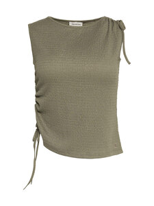 Calvin Klein Jeans - Sleeveless Textured Tied -toppi - LDY DUSTY OLIVE | Stockmann