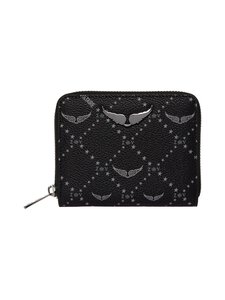 Zadig&Voltaire - Mini ZV Monogram -nahkalompakko - BLACK | Stockmann