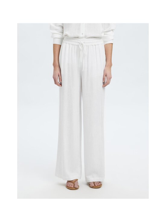 Selected - SlfViva Gulia High Waist -pellavasekoitehousut - SNOW WHITE | Stockmann - photo 3