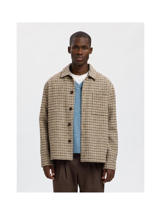 Selected - Pealissärk SlhGari Regular Fit - EGRET CHECKS:HOUNDSTOOTH MULTI | Stockmann - photo 3