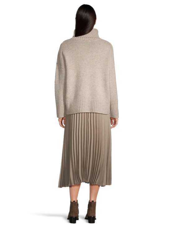 NOOM - Oona Mouline Rollneck -neule - TAUPE/WHITE MEL CX007 | Stockmann - photo 3