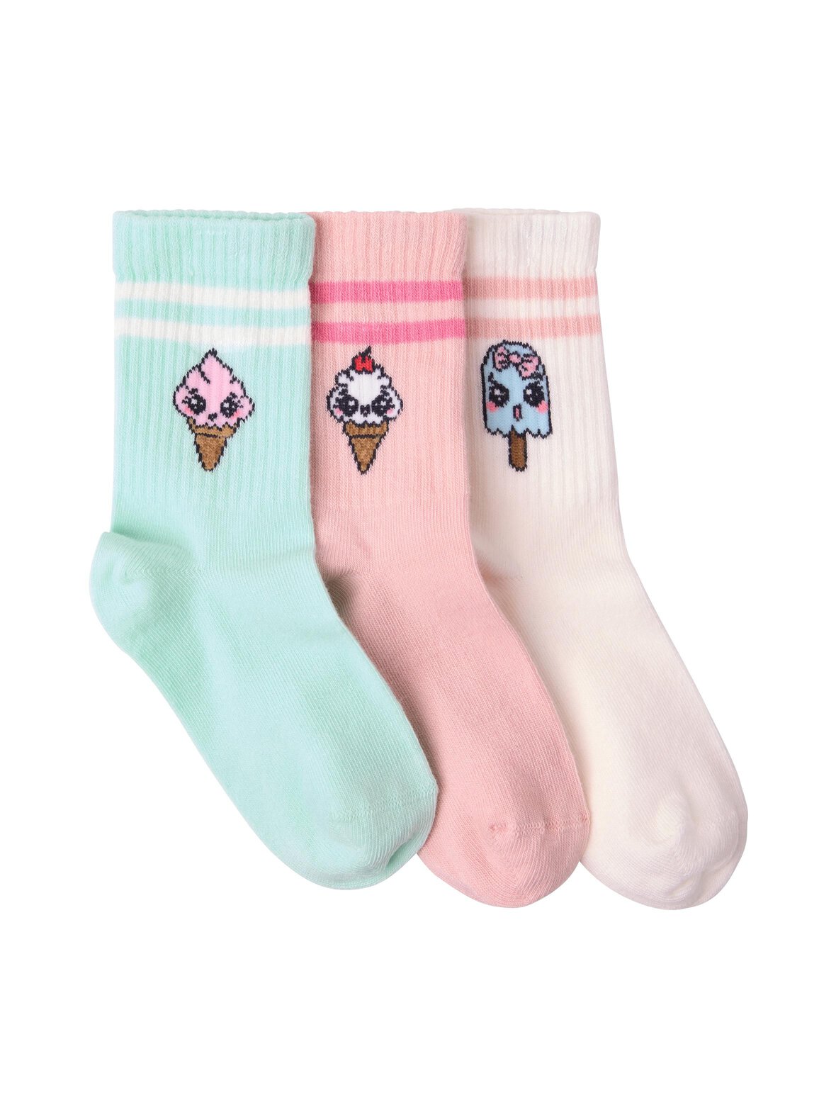 Jäätelö-sukat 3 -pack