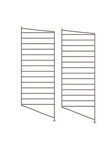 String Furniture - String System -lattiasivupaneelit 2 kpl tummanruskea 85 x 30 cm - BROWN | Stockmann