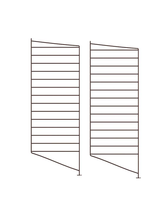String Furniture - String System -lattiasivupaneelit 2 kpl tummanruskea 85 x 30 cm - BROWN | Stockmann - photo 1