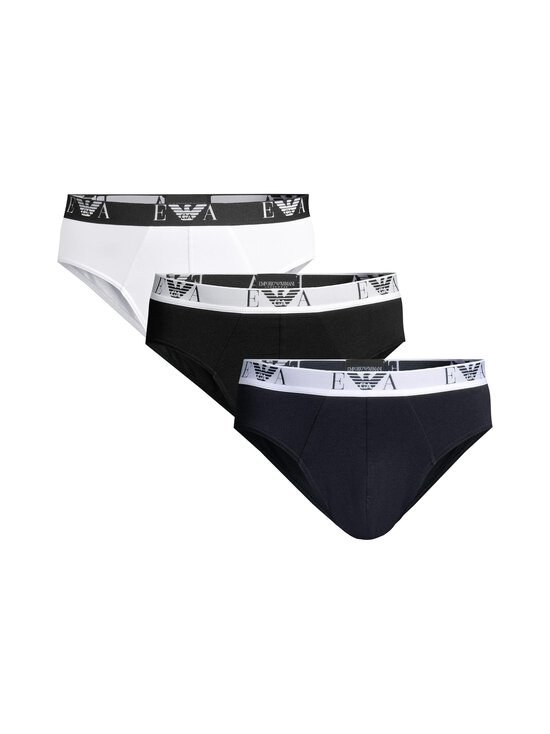 Emporio Armani - Bold Monogram -alushousut 3-pack - M0042 M0042 WHITE/AR BLUE/BLACK | Stockmann - photo 1