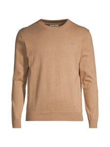 GANT - Kudum Classic Cotton C-neck - 295 DK. SAND MELANGE | Stockmann