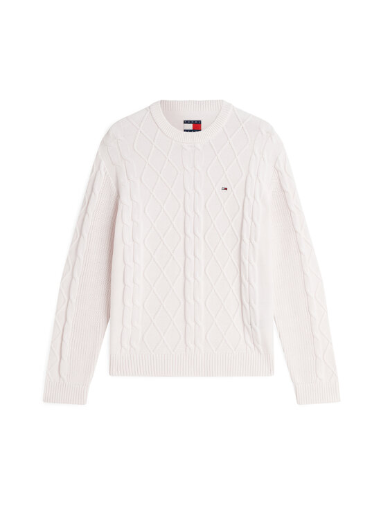 Tommy Jeans - TJM Regular Classic Flag adīts džemperis - YBH OFF WHITE | Stockmann - photo 1