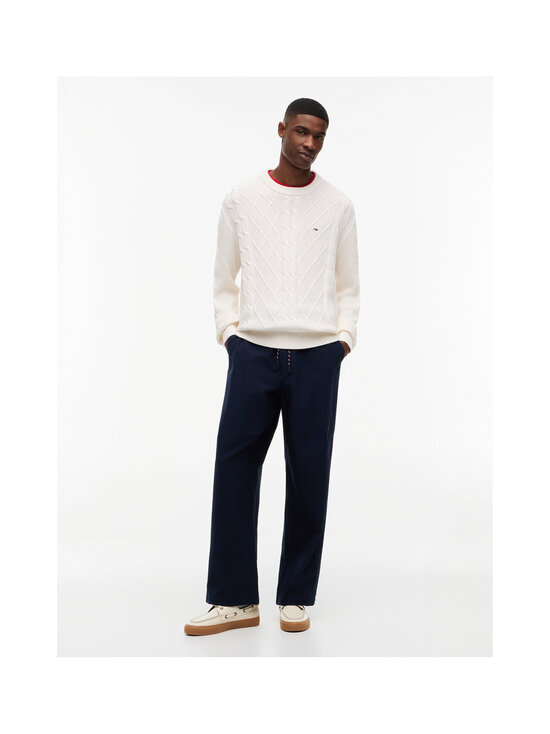 Tommy Jeans - TJM Regular Classic Flag adīts džemperis - YBH OFF WHITE | Stockmann - photo 4