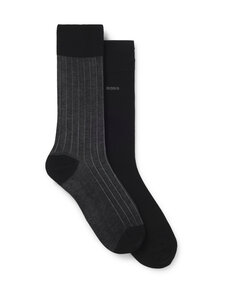 BOSS - Rib Steve zeķes 2 iepak. - 001 BLACK | Stockmann