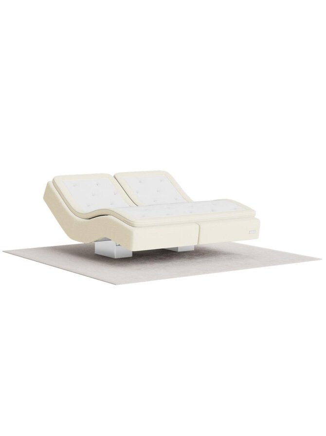 Carpe Diem Beds - Vindö-moottorisänky Skye-kangas Chalk 180 X 210 Cm / Medium - Firm
