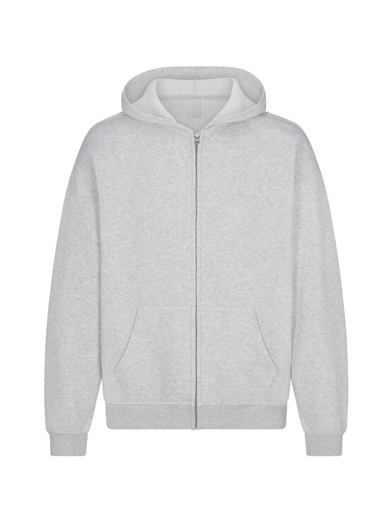 SKIMS - Fleece Lounge Relaxed Zip Up džemperis ar kapuci - LIGHT HEATHER GREY | Stockmann - photo 1