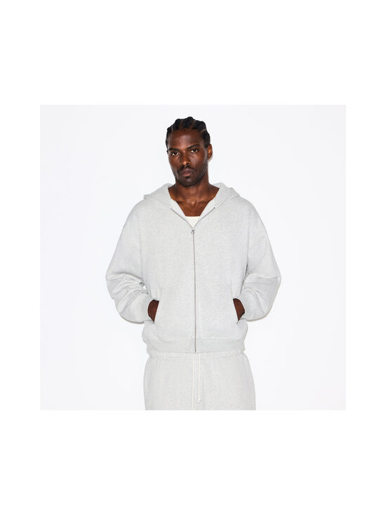 SKIMS - Fleece Lounge Relaxed Zip Up džemperis ar kapuci - LIGHT HEATHER GREY | Stockmann - photo 3