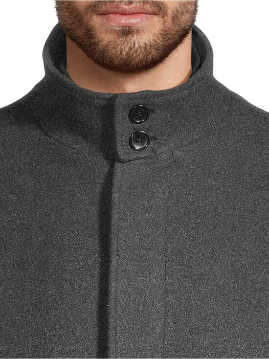 ESSENTIALS by Stockmann - Ezra Wool -kangastakki - DK. GREY MEL. | Stockmann - photo 5