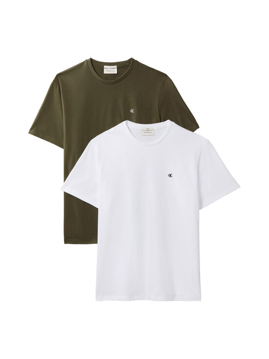 Calvin Klein Jeans - Classic Monogram t-paita 2-pack - L6M BRIGHT WHITE/OLIVE NIGHT | Stockmann - photo 1