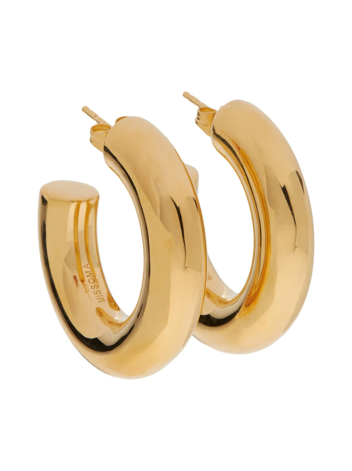 Chubby Large Hoop -kullatut korvakorut