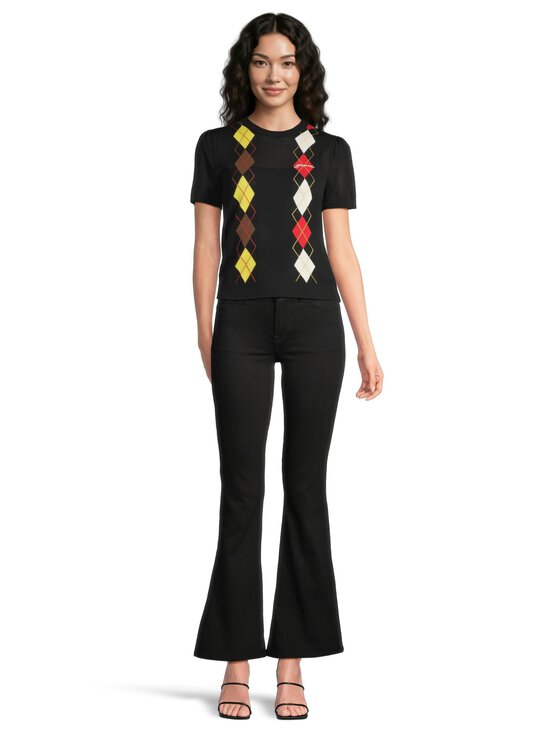 Ganni - Light Cotton Argyle -neule - 099 BLACK | Stockmann - photo 2
