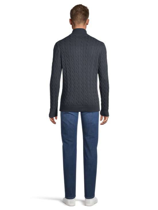 GANT - Palmikkoes kardigan Cotton Zipped - 433 EVENING BLUE - photo 3 GANT - Palmikkoes kardigan Cotton Zipped - 433 EVENING BLUE | Stockmann - photo 3