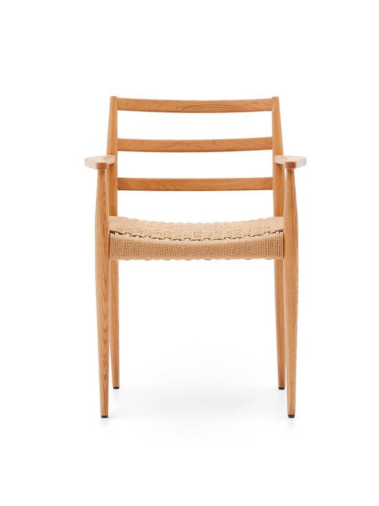 Kave Home - Analy-tuoli käsinojilla tammi/paperinaru - BROWN | Stockmann - photo 2