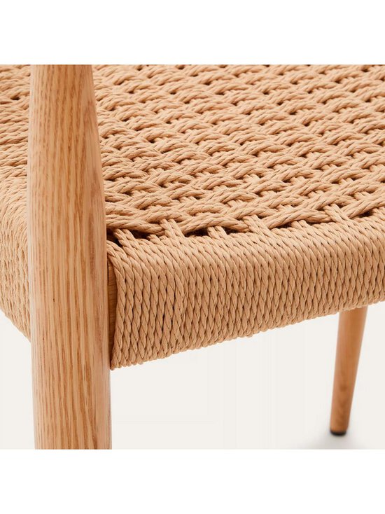Kave Home - Analy-tuoli käsinojilla tammi/paperinaru - BROWN | Stockmann - photo 4