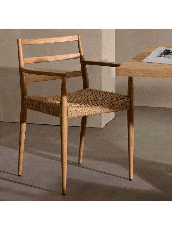Kave Home - Analy-tuoli käsinojilla tammi/paperinaru - BROWN | Stockmann - photo 5