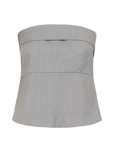MY ESSENTIAL WARDROBE - MWHanna Corsage tops bez lencēm - 170 LIGHT GREY MELANGE | Stockmann