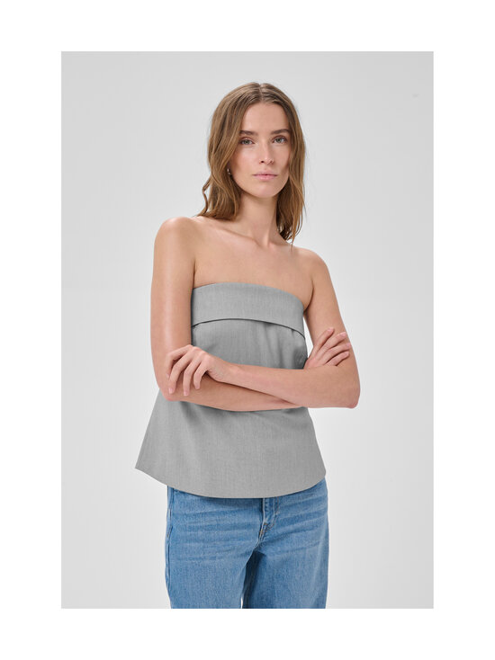 MY ESSENTIAL WARDROBE - MWHanna Corsage tops bez lencēm - 170 LIGHT GREY MELANGE | Stockmann - photo 3