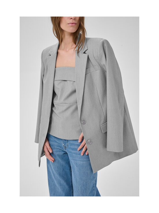 MY ESSENTIAL WARDROBE - MWHanna Corsage tops bez lencēm - 170 LIGHT GREY MELANGE | Stockmann - photo 4