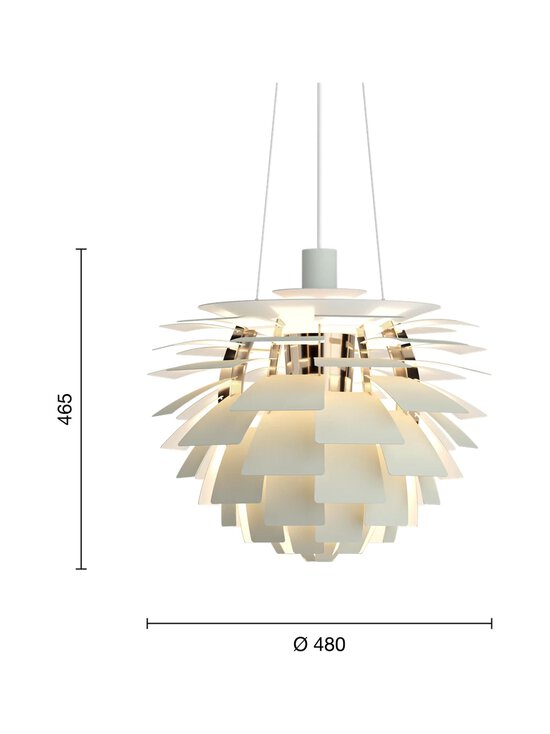 Louis Poulsen - PH Artichoke -valaisin 480 mm - DUSTY GREEN/BRASS METALLISED | Stockmann - photo 3