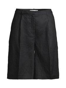 ESSENTIALS by Stockmann - Anne Bermuda -pellavashortsit - BLACK | Stockmann