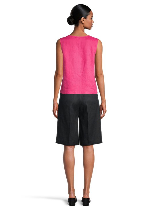 ESSENTIALS by Stockmann - Anne Bermuda -pellavashortsit - BLACK | Stockmann - photo 4