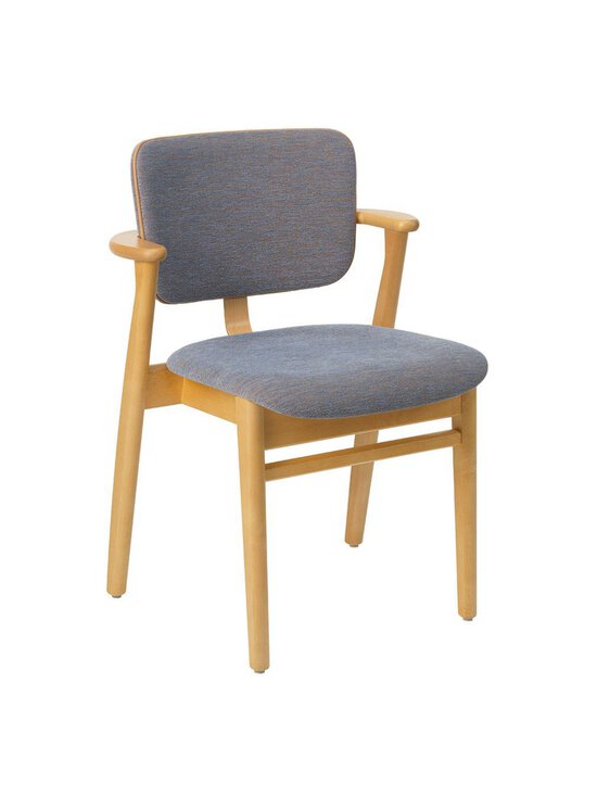 Artek - Domus-tuoli istuin- ja selkänojaverhoiltu Wow RE -kangas blue-ocre / petsattu hunaja - BLUE | Stockmann - photo 1
