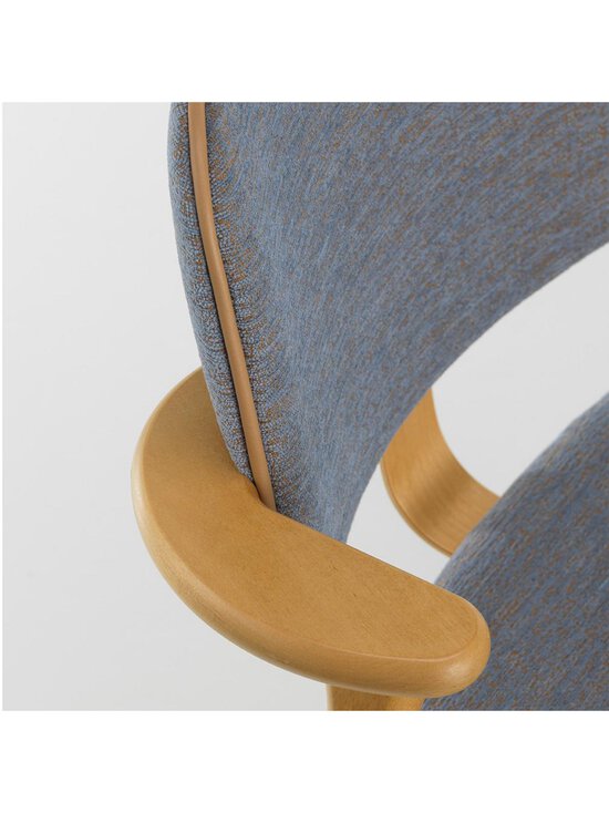 Artek - Domus-tuoli istuin- ja selkänojaverhoiltu Wow RE -kangas blue-ocre / petsattu hunaja - BLUE | Stockmann - photo 3