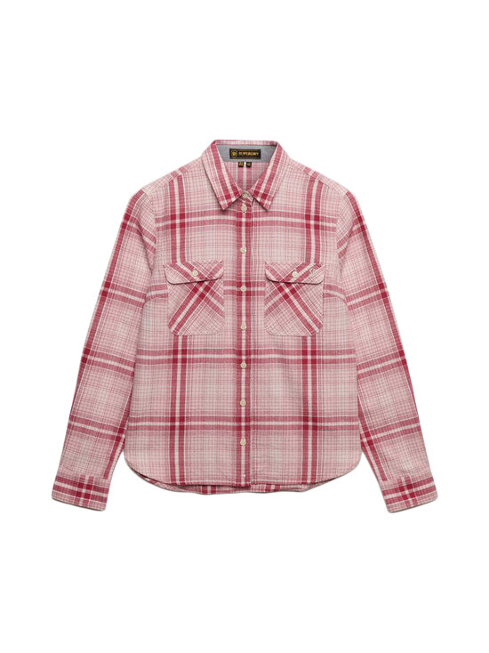 Superdry - Lumberjack Check Flannel -paita - L9Y PINK WHITE CHECK | Stockmann - photo 1