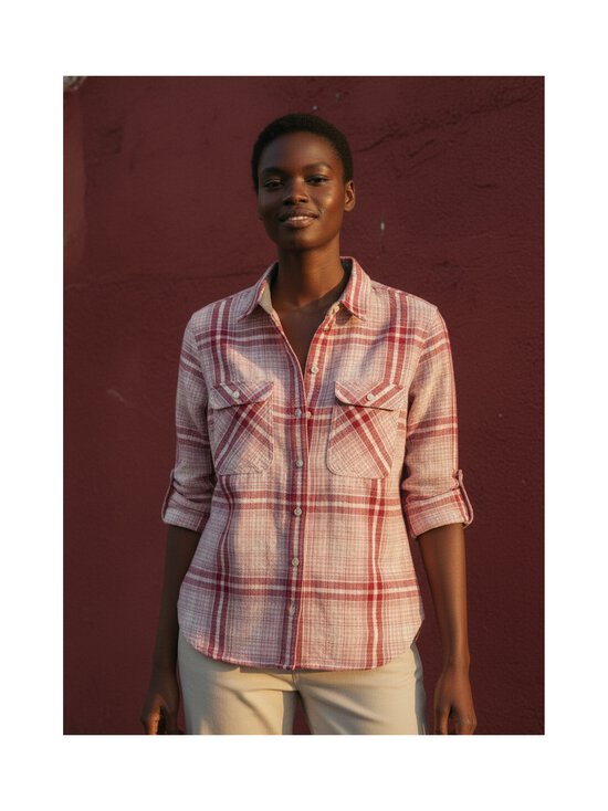 Superdry - Lumberjack Check Flannel -paita - L9Y PINK WHITE CHECK | Stockmann - photo 3