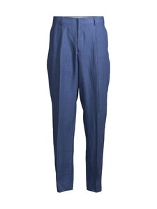 Michael Kors - Pure Linen Pleated -housut - 417 SLATE BLUE | Stockmann