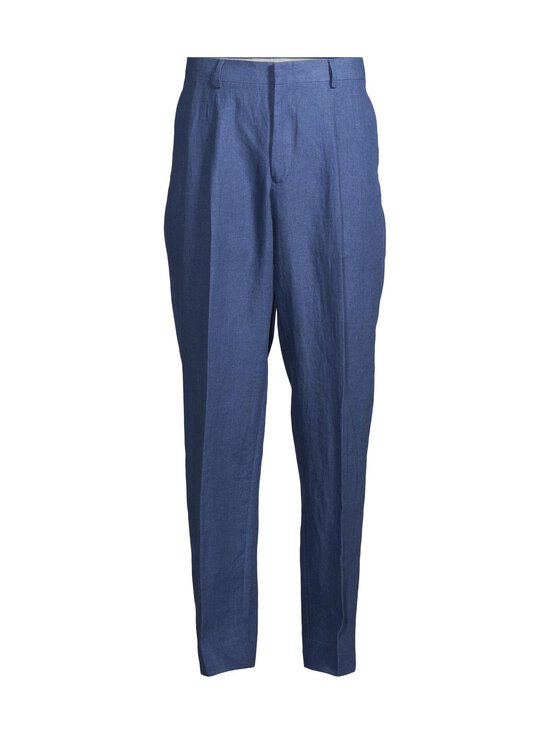 Michael Kors - Pure Linen Pleated -housut - 417 SLATE BLUE | Stockmann - photo 1