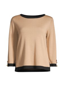 Busnel - Helen Contrast -neulepusero - SALTY CARAMEL/BLACK | Stockmann